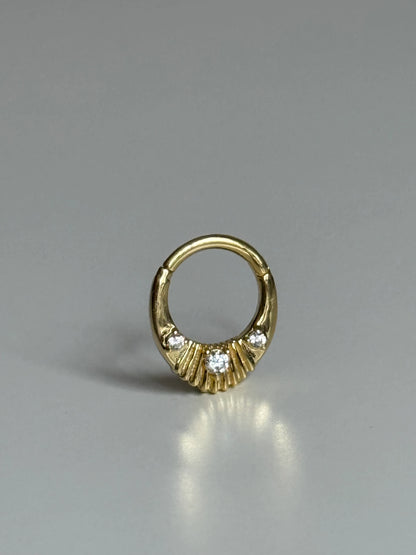 Gold Rengi 925 Ayar Gümüş Daith Piercing