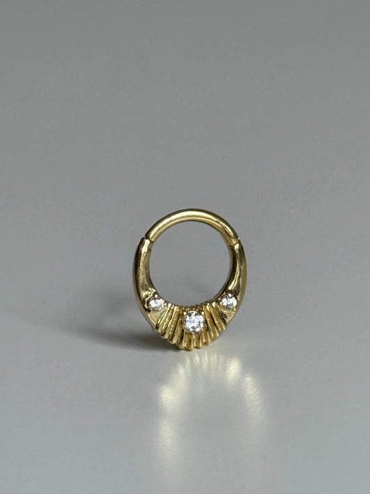 Gold Rengi 925 Ayar Gümüş Daith Piercing