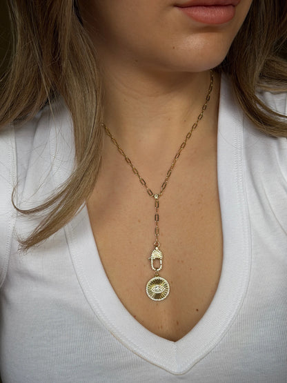 Gold Rengi Charm Sallantılı Kadın Kolye