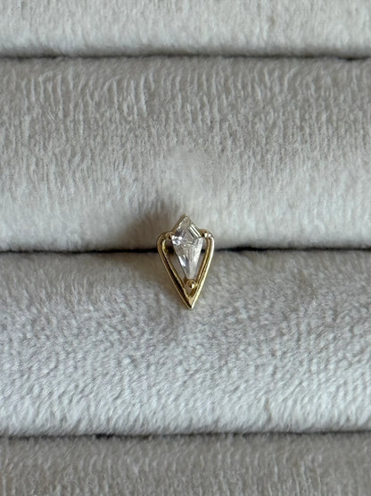 Gold Rengi 925 Ayar Gümüş Piercing