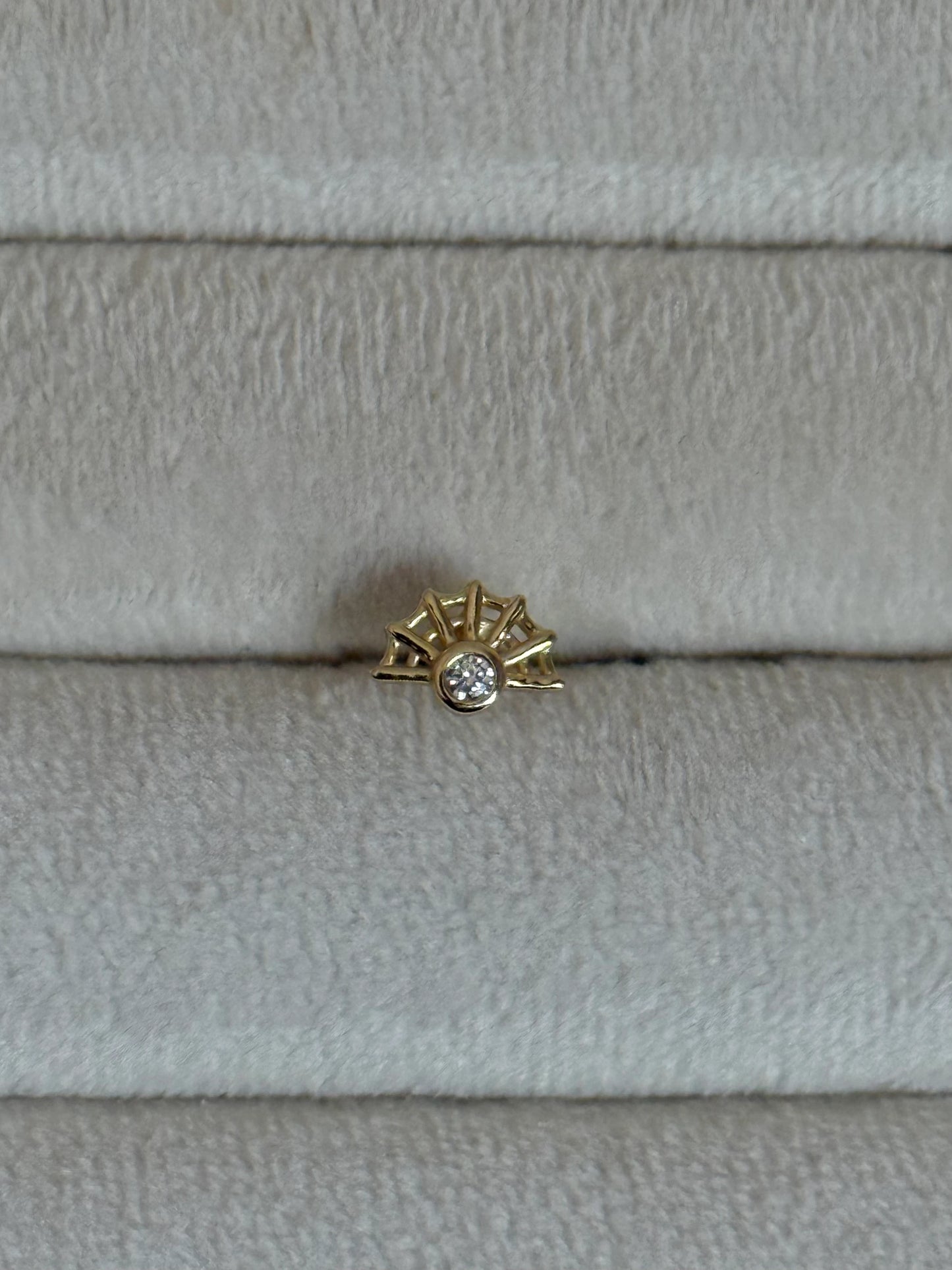 Gold Rengi Ağ Model 925 Ayar Gümüş Piercing