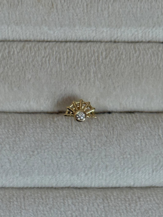 Gold Rengi Ağ Model 925 Ayar Gümüş Piercing