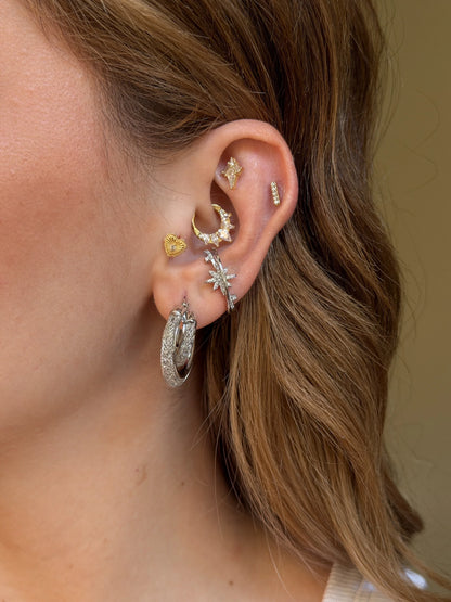 Gold Rengi Şerit Model Çelik Piercing
