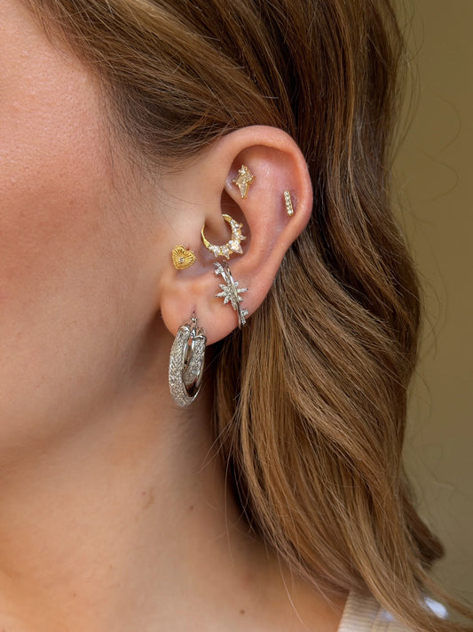 Gold Rengi Şerit Model Çelik Piercing