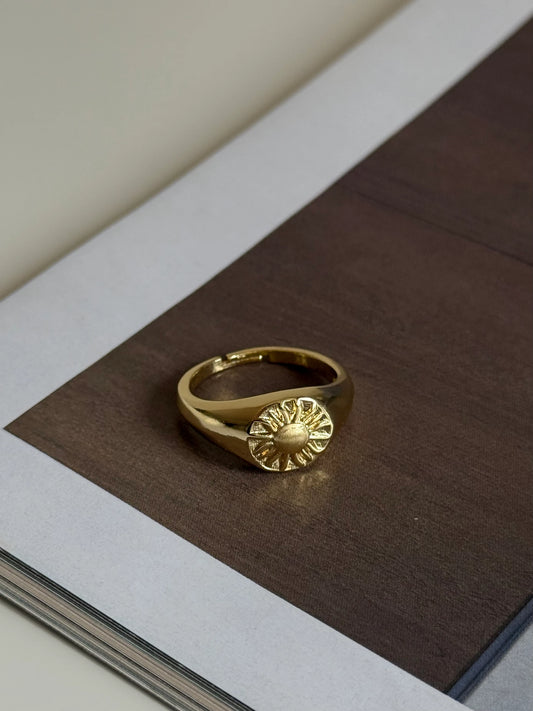Gold Rengi Güneş Model Kadın Yüzük