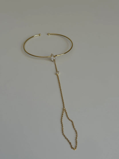 Gold Rengi Taşlı Kelepçeli Şahmeran