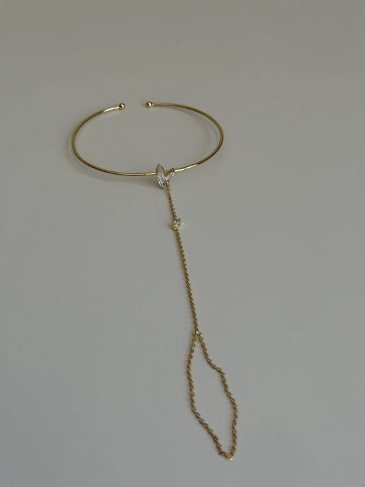 Gold Rengi Taşlı Kelepçeli Şahmeran