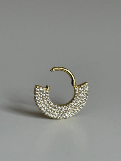 Gold Rengi 925 Ayar Gümüş Daith Piercing