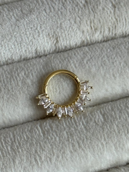 Gold Rengi 925 Ayar Gümüş Daith Piercing