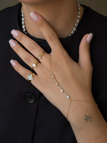 Gold Rengi Beyaz Yıldız Model Kadın Şahmeran