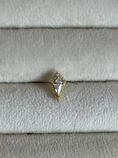 Gold Rengi 925 Ayar Gümüş Piercing
