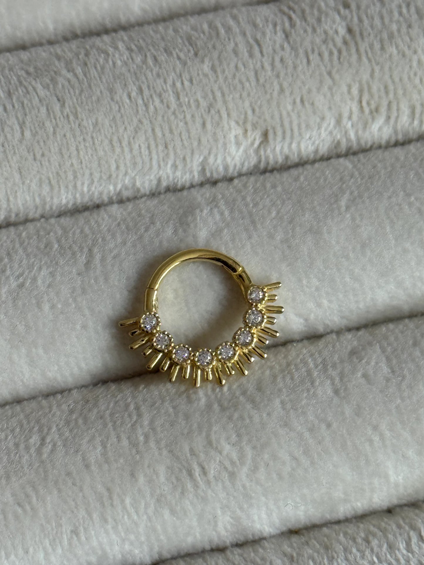 Gold Rengi 925 Ayar Gümüş Daith Piercing