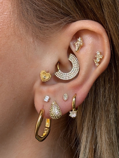 Tek Taş Minimal Kadın küpe