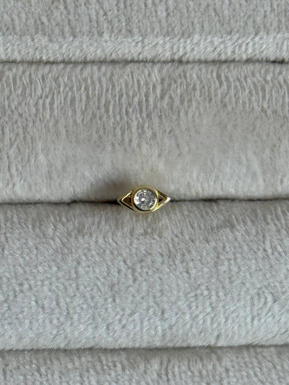 Gold Rengi Göz Model 925 Ayar Gümüş Piercing
