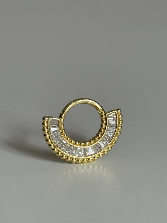 Gold Rengi 925 Ayar Gümüş Daith Piercing