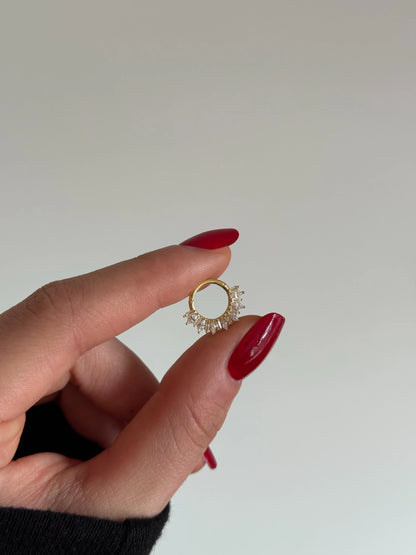 Gold Rengi 925 Ayar Gümüş Daith Piercing