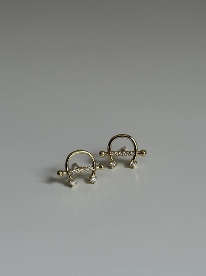 Gold Rengi Oval Model Kadın Küpe