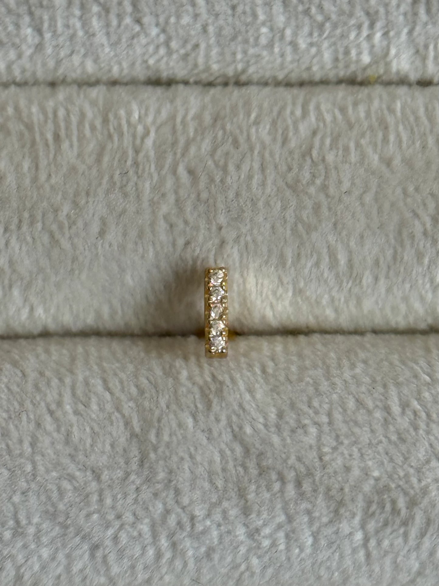 Gold Rengi 925 Ayar Gümüş Piercing