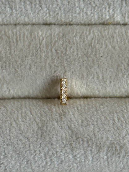 Gold Rengi 925 Ayar Gümüş Piercing