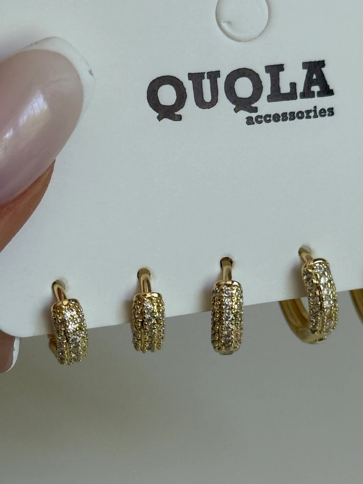 Gold Rengi Halka Model Set Küpe