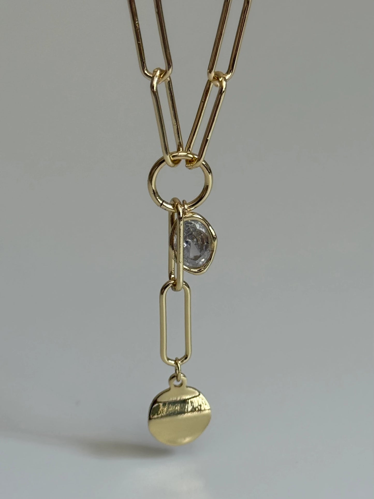 Gold Rengi Zincir Model Yuvarlak Uçlu Kadın Kolye