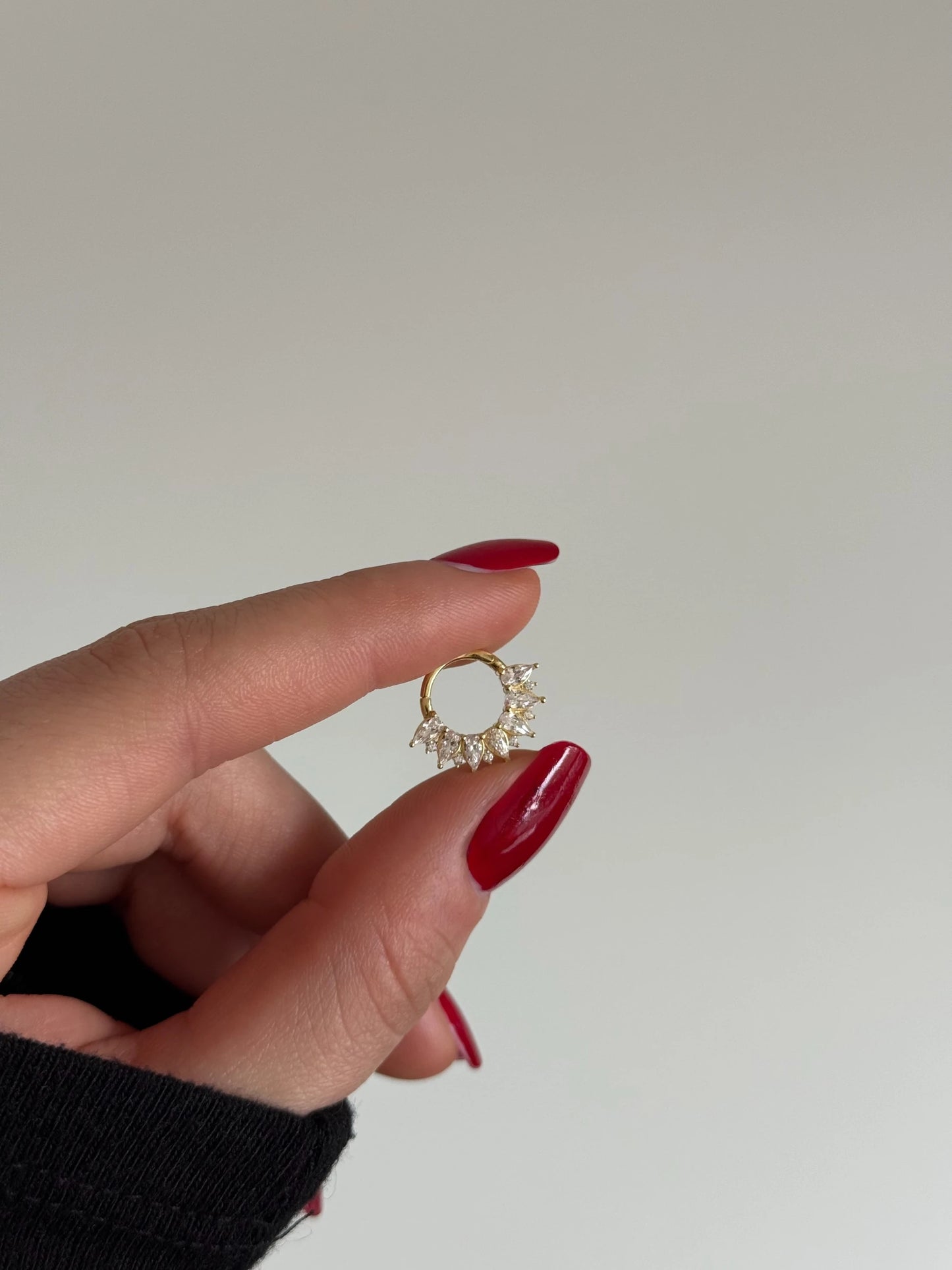 Gold Rengi 925 Ayar Gümüş Daith Piercing