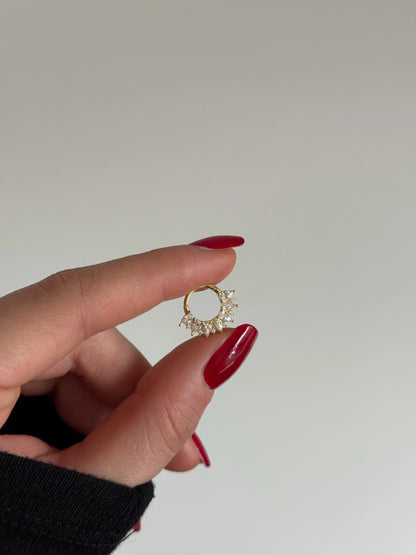 Gold Rengi 925 Ayar Gümüş Daith Piercing