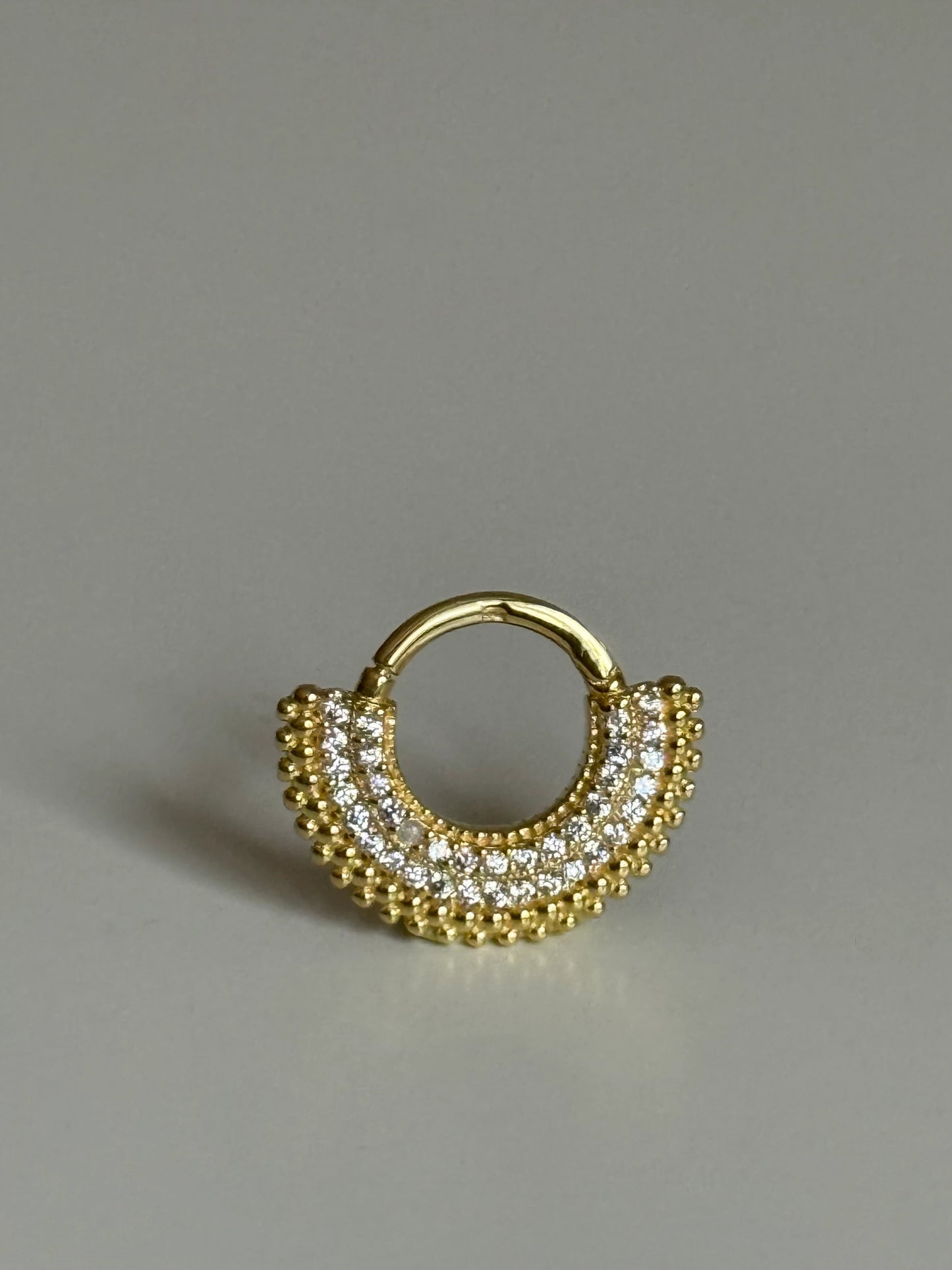 Gold Rengi 925 Ayar Gümüş Daith Piercing