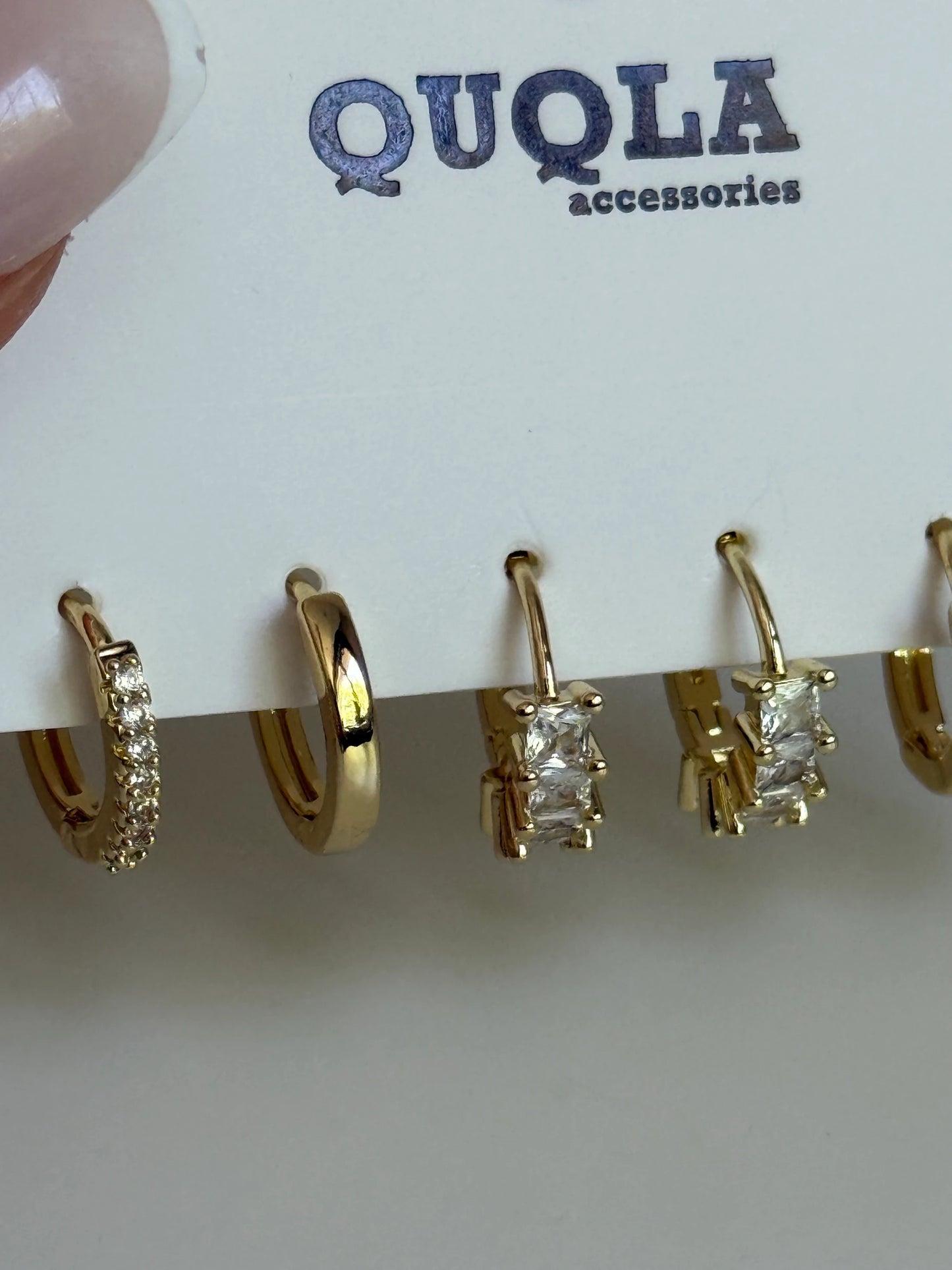 Gold Rengi Halka Model Set Küpe