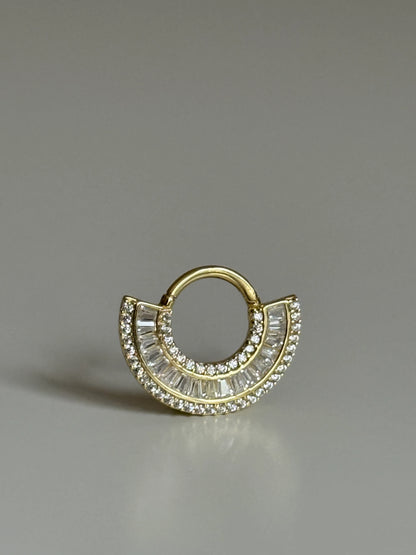 Gold Rengi 925 Ayar Gümüş Daith Piercing