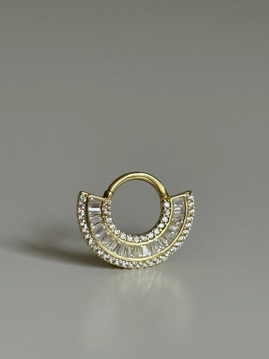 Gold Rengi 925 Ayar Gümüş Daith Piercing