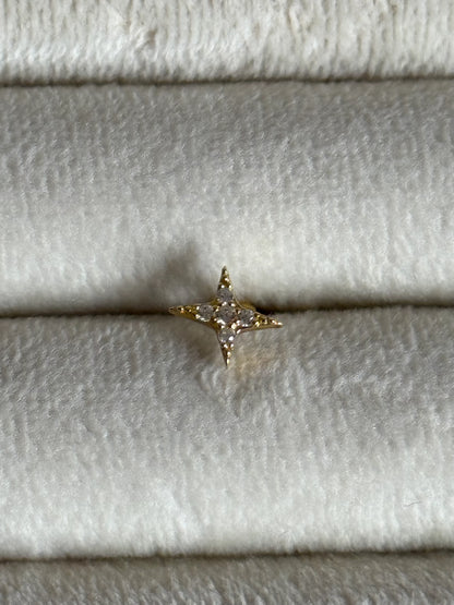 Gold Rengi 925 Ayar Gümüş Piercing